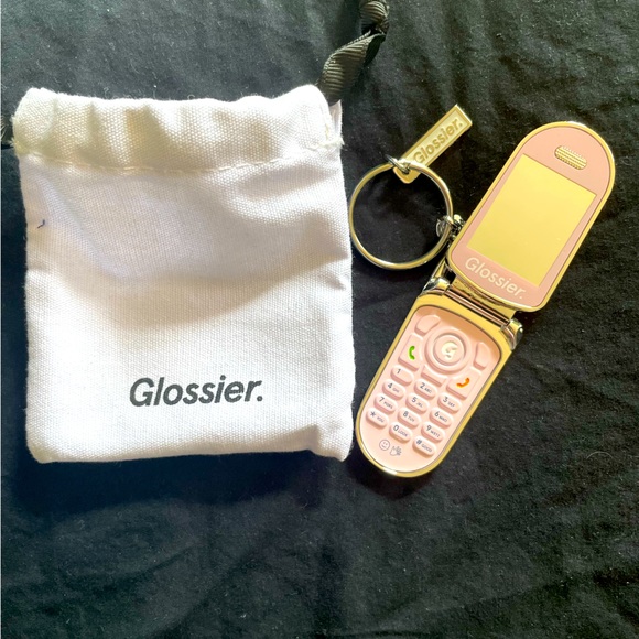 glossier LA y2k cell phone keychain LIMITED EDITION - Picture 1 of 3